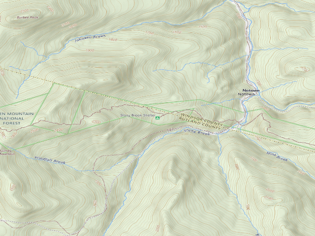 USGS topographic map of Stony Brook Shelter