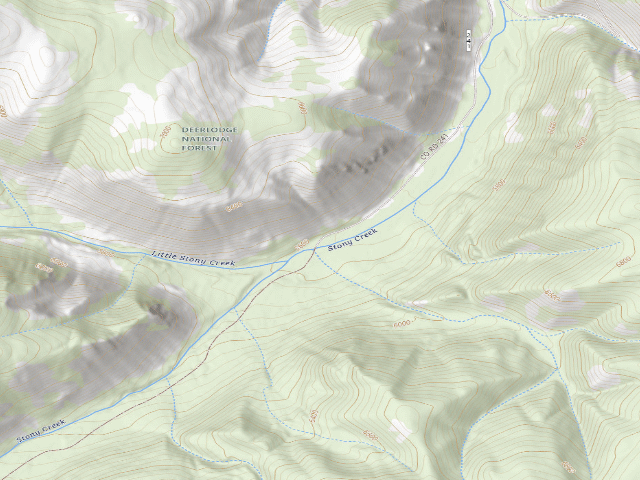 USGS topographic map of Stony Creek R-001