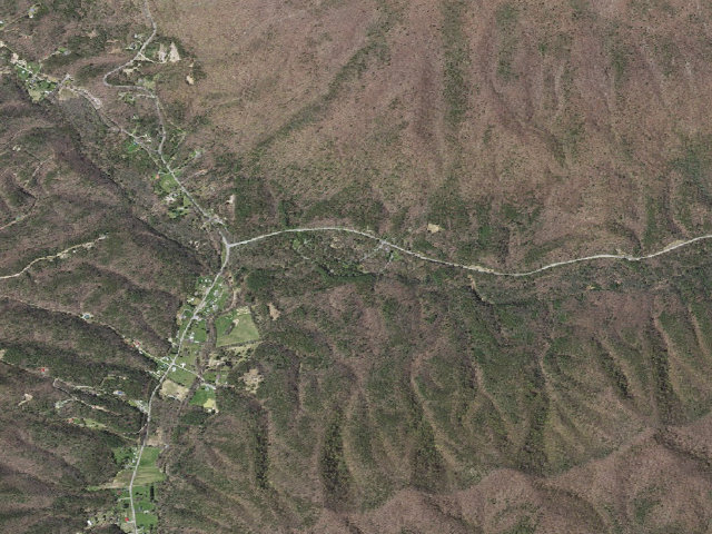 Aerial image of Stony Fork Campground