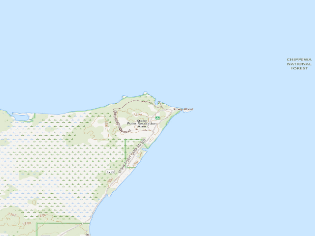 USGS topographic map of Stony Point Recreation Area