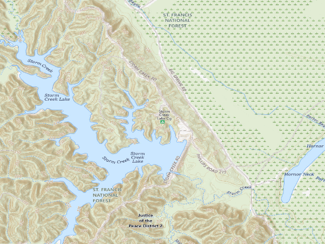 USGS topographic map of Storm Creek Lake Cg