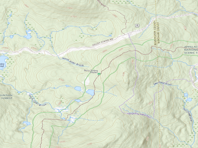 USGS topographic map of Story Spring Shelter