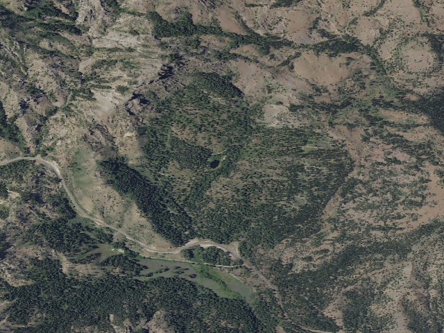 Aerial image of Stough Reservoir Campground