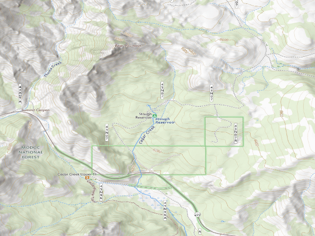 USGS topographic map of Stough Reservoir Campground