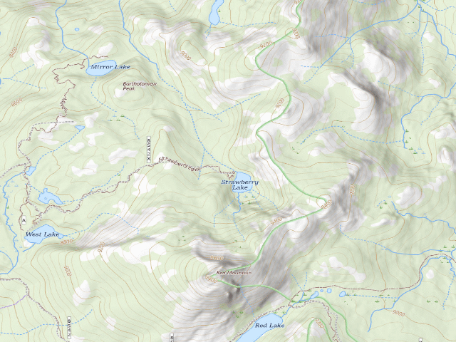 USGS topographic map of Strawberry Lake Camp 2