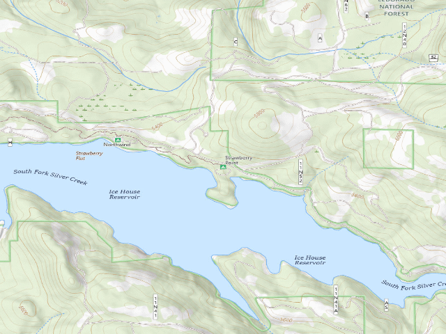 USGS topographic map of Strawberry Point Cg