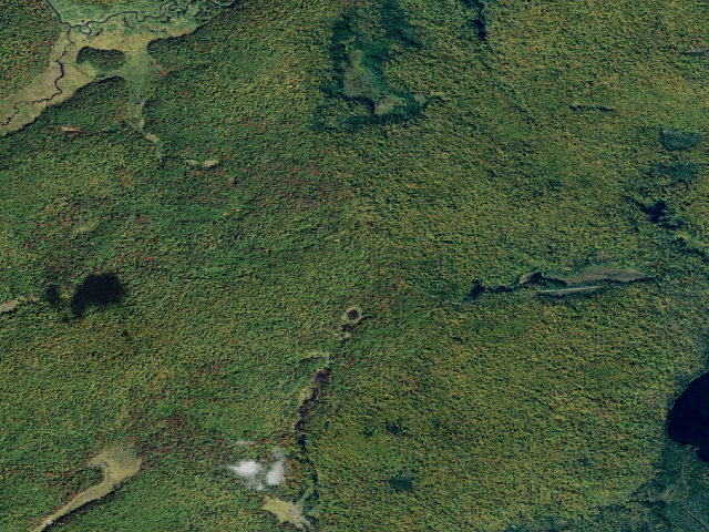 Aerial image of Streeter Lake Road Campsite #10 (Aldrich Pond Wild Forest)