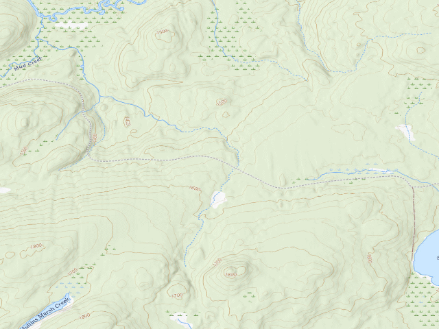 USGS topographic map of Streeter Lake Road Campsite #10 (Aldrich Pond Wild Forest)