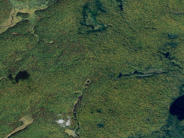 Aerial image of Streeter Lake Road Campsite #11 (Aldrich Pond Wild Forest)