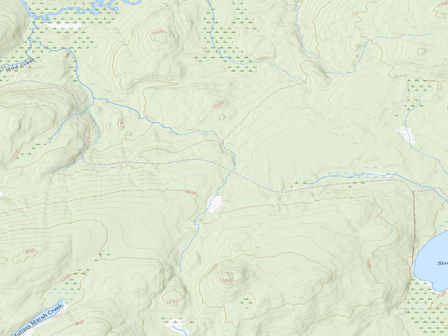 USGS topographic map of Streeter Lake Road Campsite #11 (Aldrich Pond Wild Forest)