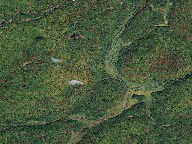 Aerial image of Streeter Lake Road Campsite #3 (Aldrich Pond Wild Forest)
