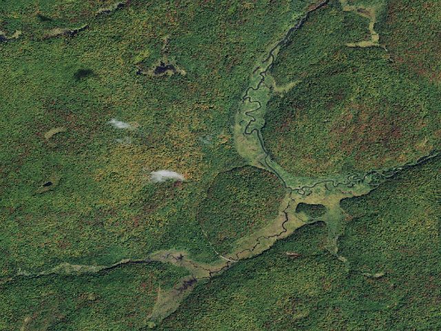 Aerial image of Streeter Lake Road Campsite #4 (Aldrich Pond Wild Forest)