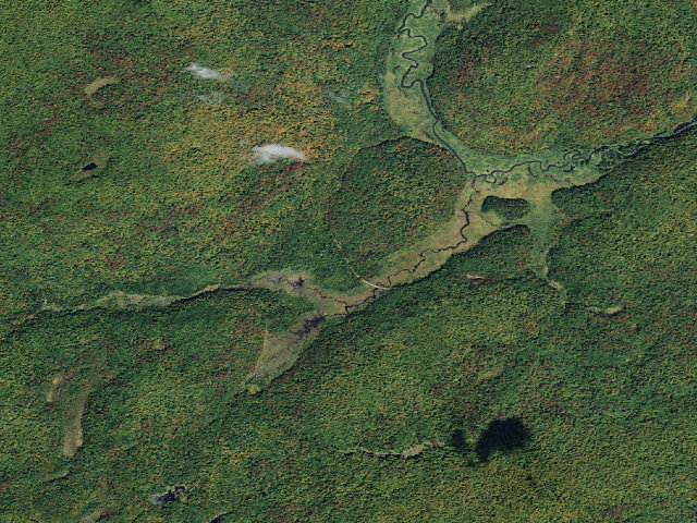 Aerial image of Streeter Lake Road Campsite #5 (Aldrich Pond Wild Forest)