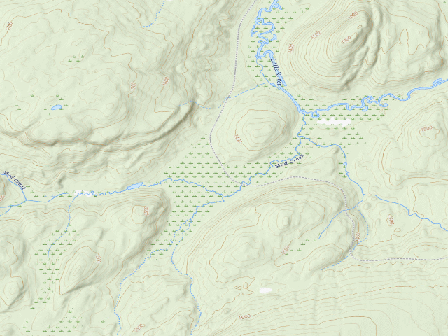 USGS topographic map of Streeter Lake Road Campsite #5 (Aldrich Pond Wild Forest)