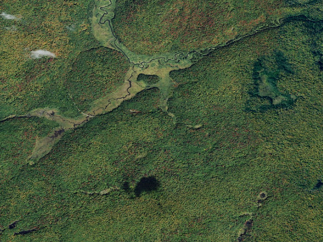 Aerial image of Streeter Lake Road Campsite #6 (Aldrich Pond Wild Forest)