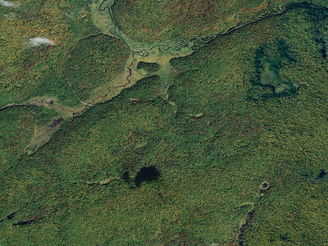 Aerial image of Streeter Lake Road Campsite #7 (Aldrich Pond Wild Forest)