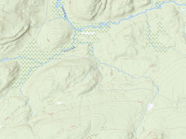 USGS topographic map of Streeter Lake Road Campsite #7 (Aldrich Pond Wild Forest)