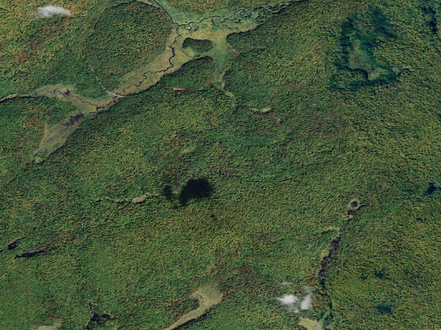 Aerial image of Streeter Lake Road Campsite #8 (Aldrich Pond Wild Forest)