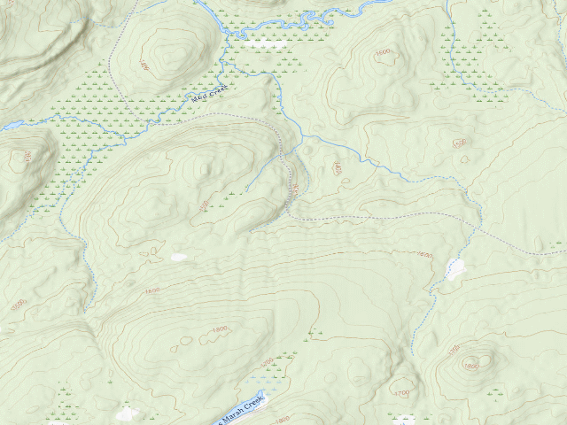 USGS topographic map of Streeter Lake Road Campsite #8 (Aldrich Pond Wild Forest)