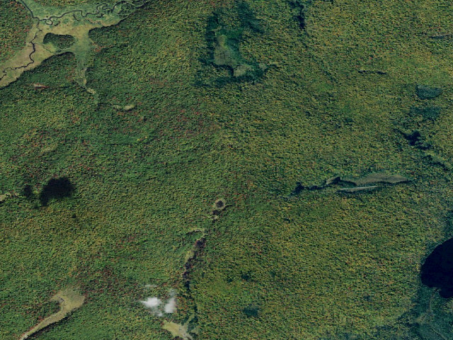Aerial image of Streeter Lake Road Campsite #9 (Aldrich Pond Wild Forest)