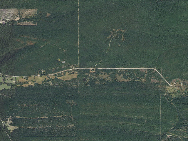 Aerial image of Stringtown Campground (Stringtown WMA)