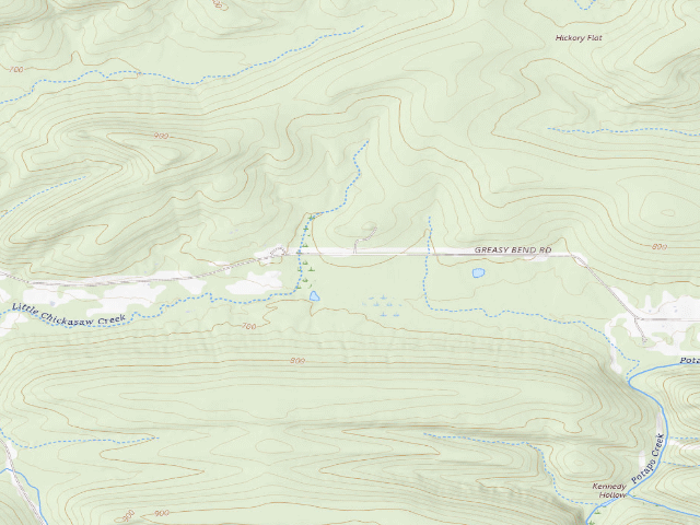 USGS topographic map of Stringtown Campground (Stringtown WMA)