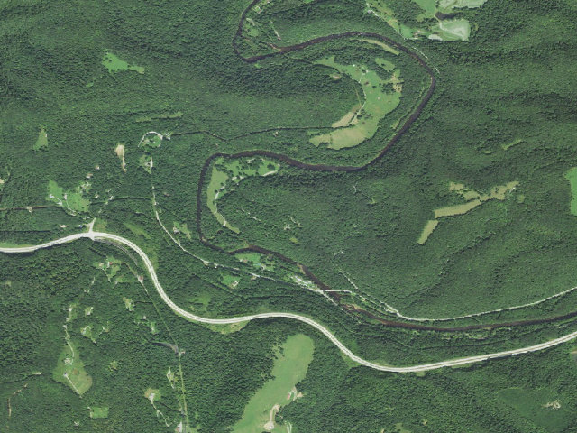 Aerial image of Stuart Campground