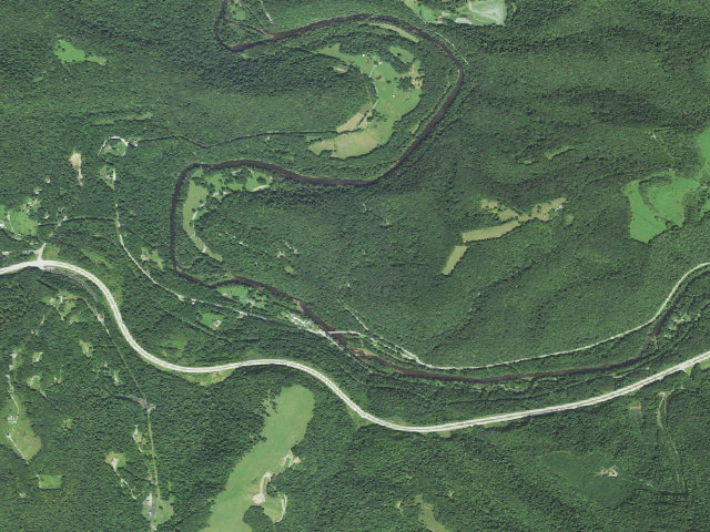 Aerial image of Stuart Group Campground