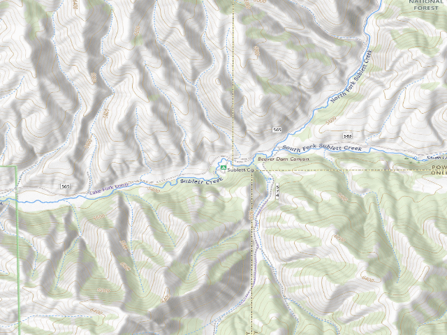 USGS topographic map of Sublett Cg