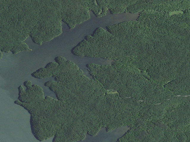 Aerial image of Sugar Bay Campground