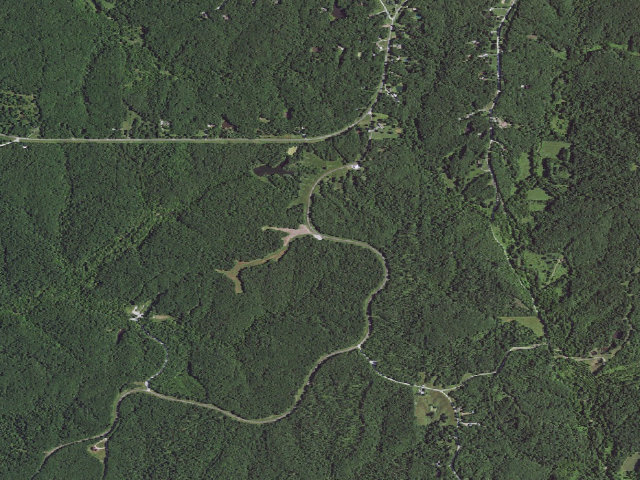 Aerial image of Sugar Creek Conservation Area
