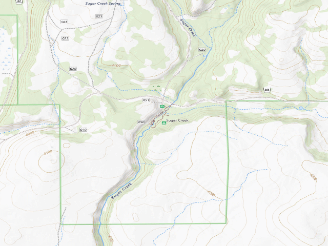 USGS topographic map of Sugar Creek