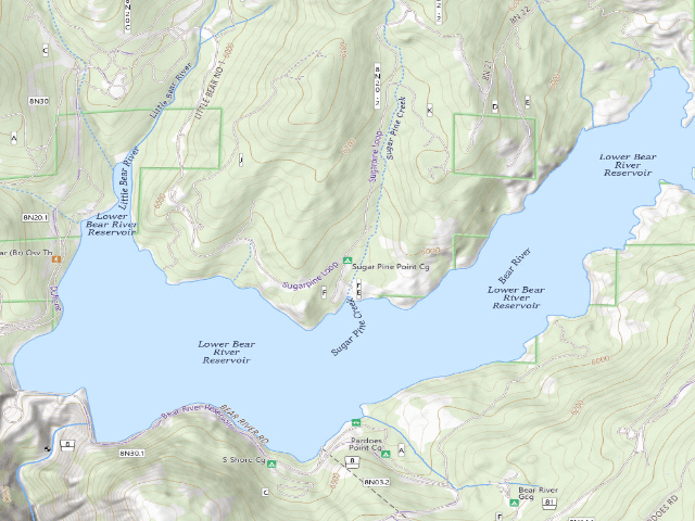 USGS topographic map of Sugar Pine Point Cg