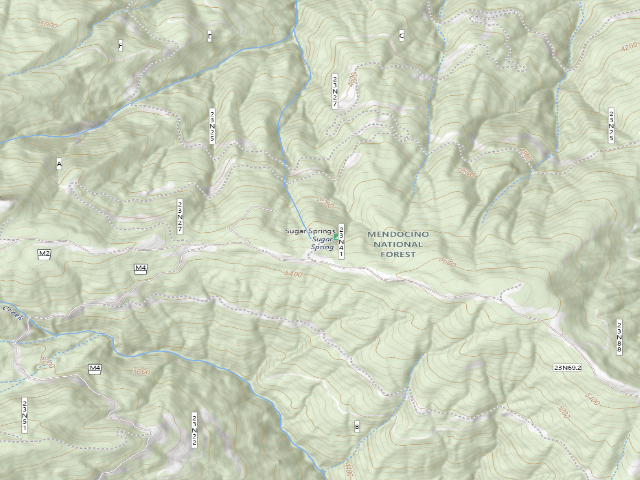 USGS topographic map of Sugar Spring Campground
