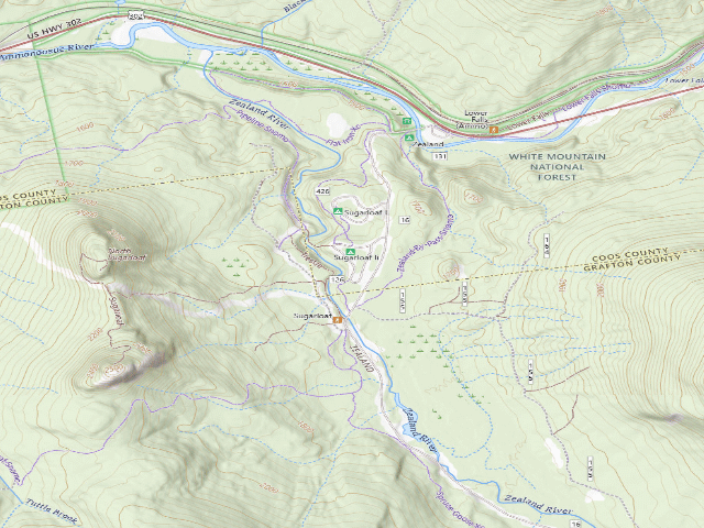 USGS topographic map of Sugarloaf II Campground