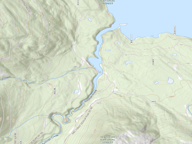 USGS topographic map of Sullivan Cr Bridge
