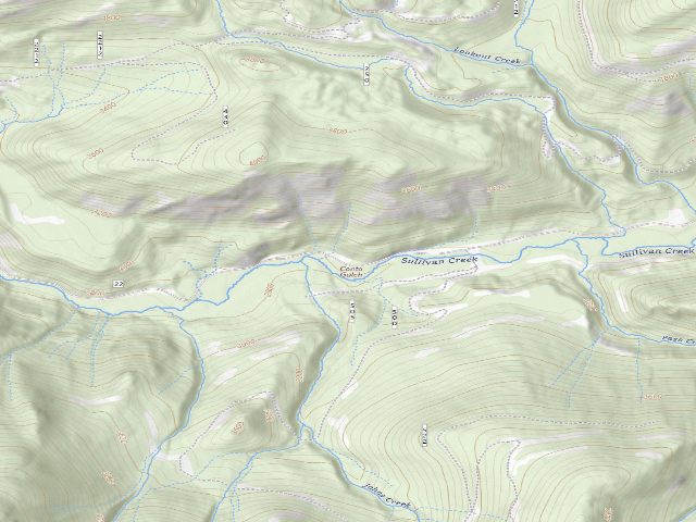 USGS topographic map of Sullivan Creek Campground 10