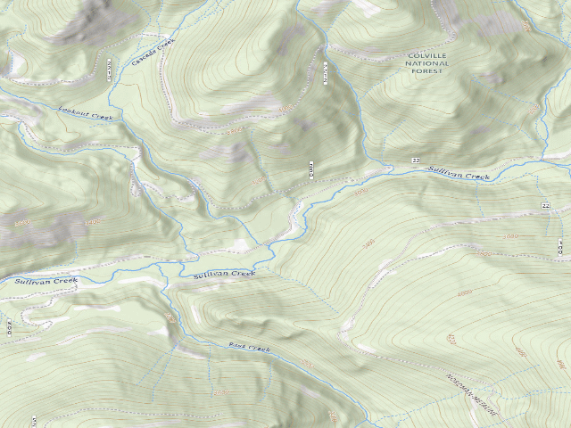USGS topographic map of Sullivan Creek Campground 13