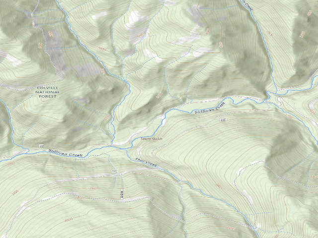 USGS topographic map of Sullivan Creek Campground 15