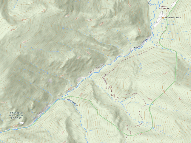 USGS topographic map of Sullivan Creek Campground 17