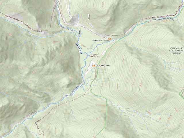 USGS topographic map of Sullivan Creek Campground 18