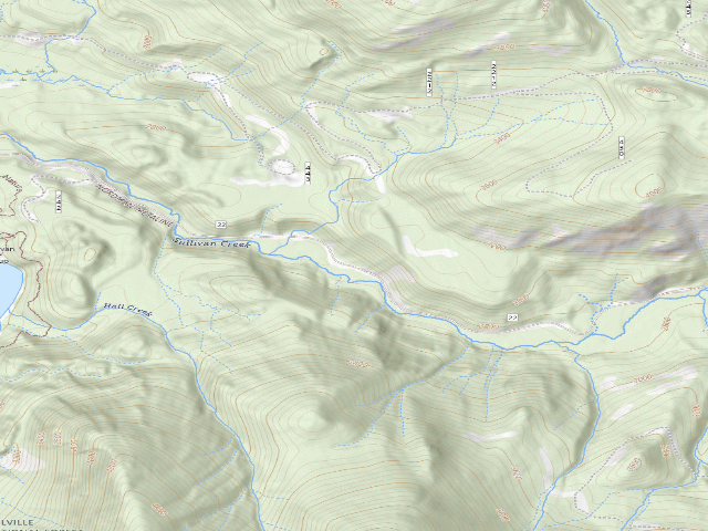 USGS topographic map of Sullivan Creek Campground 4
