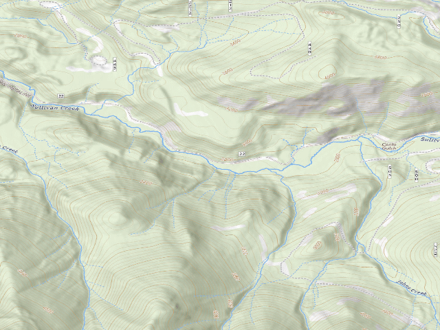 USGS topographic map of Sullivan Creek Campground 5