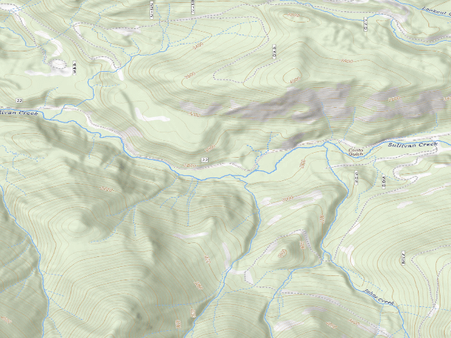 USGS topographic map of Sullivan Creek Campground 7