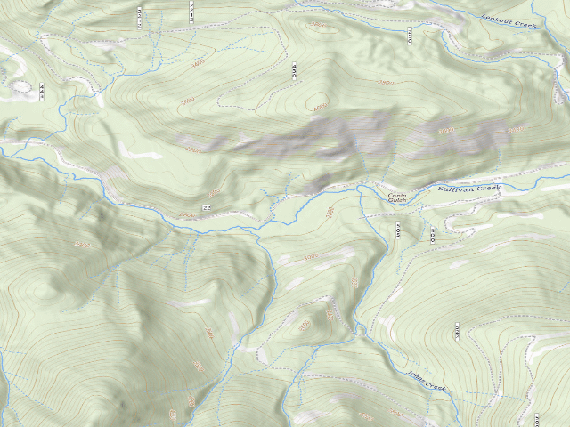 USGS topographic map of Sullivan Creek Campground 8