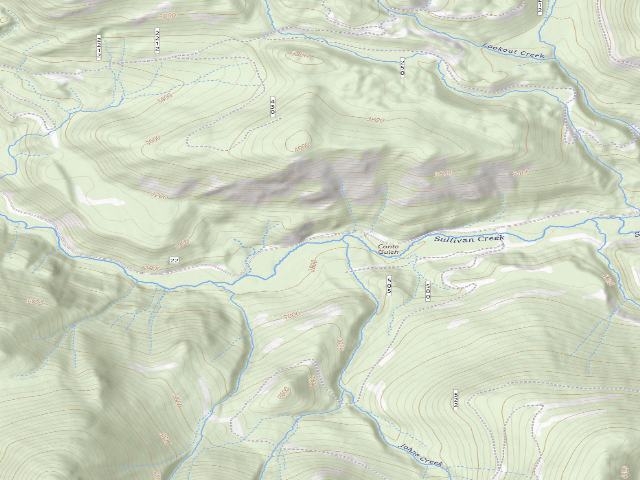 USGS topographic map of Sullivan Creek Campground 9