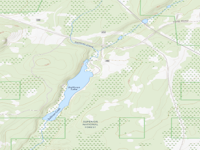 USGS topographic map of Sullivan Lake Campground