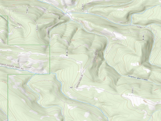 USGS topographic map of Sulphur Bar Rd 147E1-005