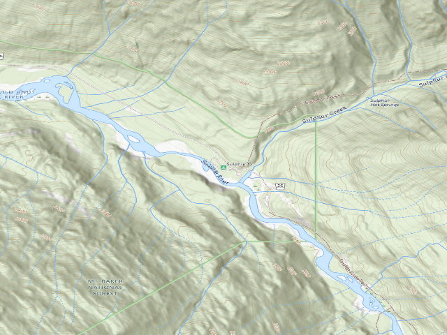 USGS topographic map of Sulphur Creek