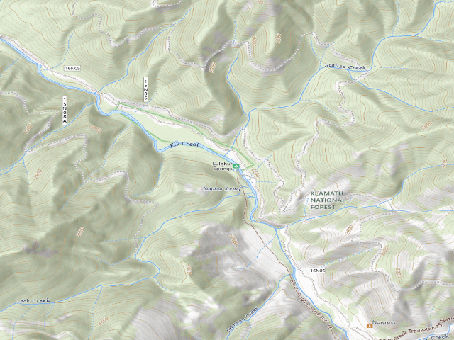 USGS topographic map of Sulphur Springs Campground